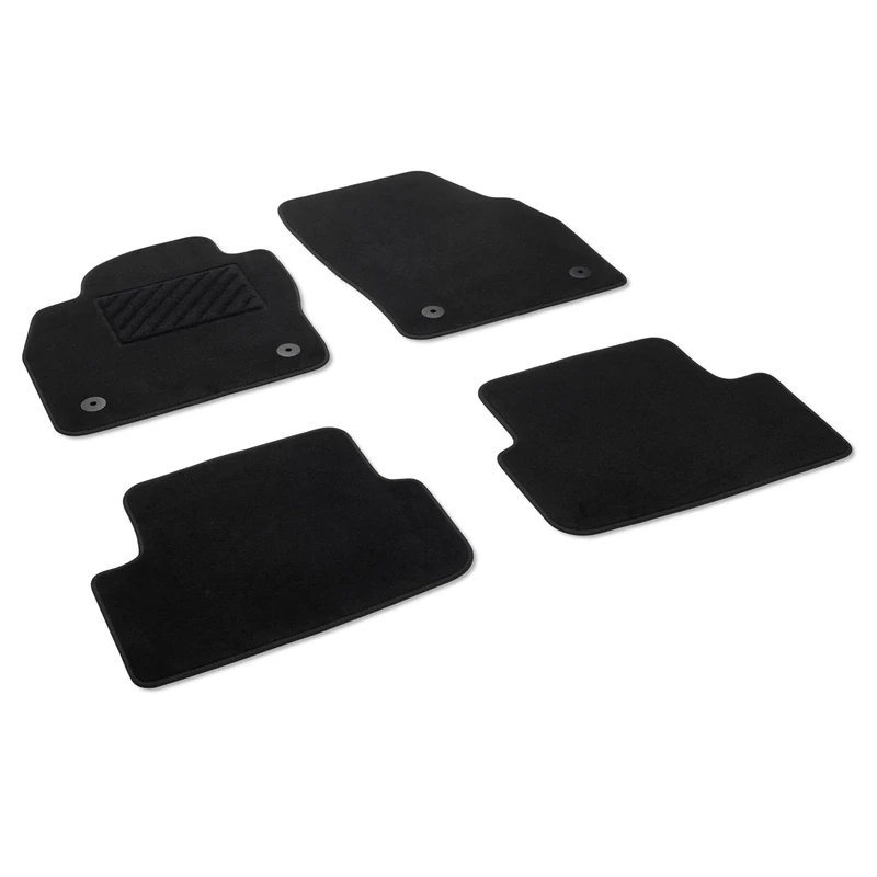 Volkswagen 2G1061404AWGK Textile Floor Mats Plus Velour 4X Fabric Mats Floor Mats Black