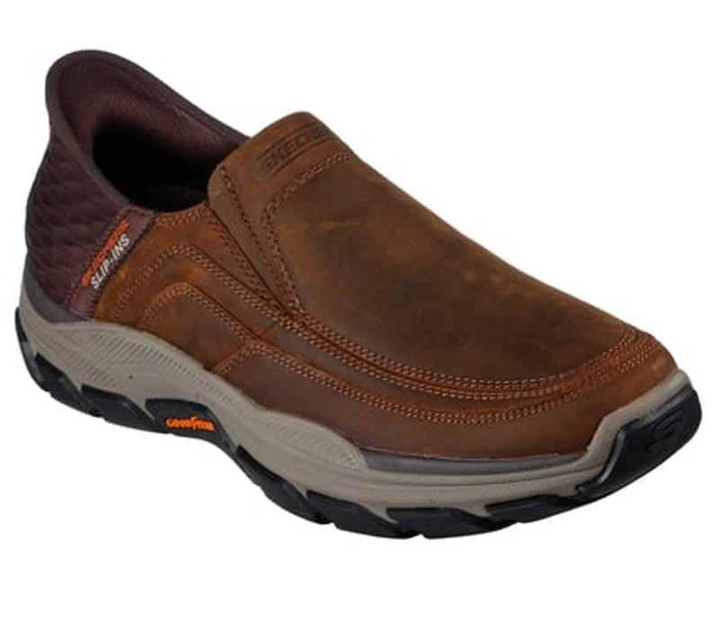 Skechers Men's Respected Elgin Boot Trainer, Brown, 9.5 UK