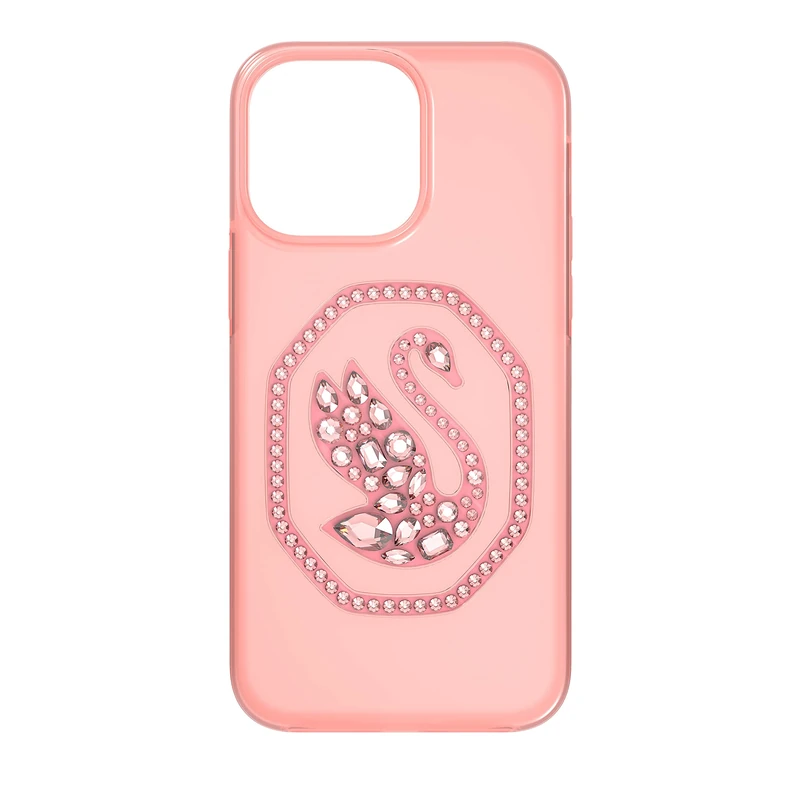 Swarovski Signum smartphone case, Swan, iPhone 14 Pro Max, Pink