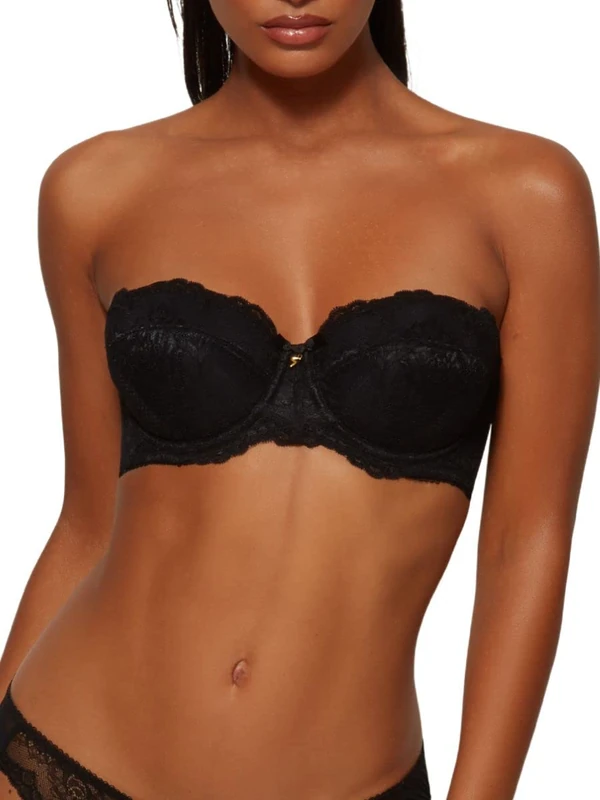 Gossard Womens Superboost Lace Strapless Bra, Black, 40DD UK