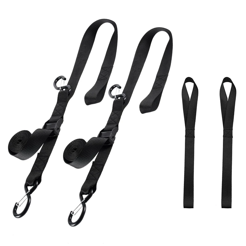 Motorcycle Tie Down Straps with Soft Loop, Cambuckle Tiedown Straps,Can be Fixed Motorcycle, ATV,UTV - Image 1