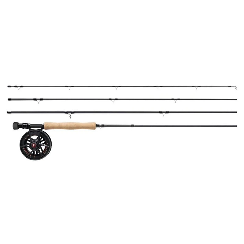 Greys Fin Fly Fishing Rod & Reel Combo | 4-Piece Fast Action Fly Rod With Fin Disc Drag Reel | Ready-To-Fish High-Performance Freshwater Combo | Includes Rod & Reel Case | 10' | 7/8 | 7 wt