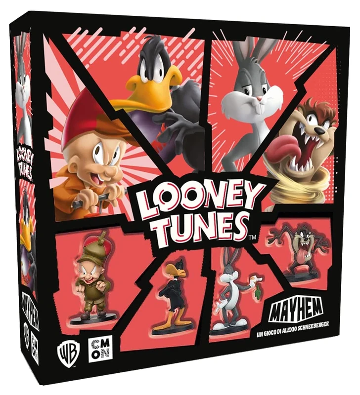 Asmodee - Looney Tunes Mayhem - Board Game, 2-4 Players, 10+ Years, English Edition