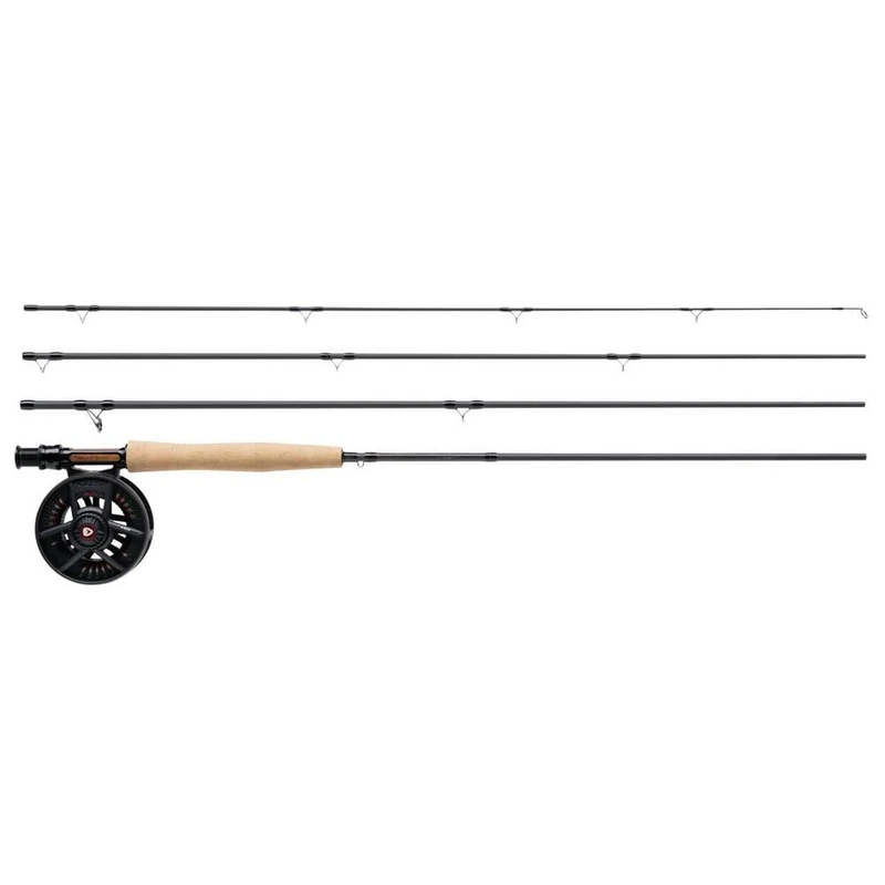 Greys Fin Fly Fishing Rod & Reel Combo | 4-Piece Fast Action Fly Rod With Fin Disc Drag Reel | Ready-To-Fish High-Performance Freshwater Combo | Includes Rod & Reel Case | 8' | 5/6 | 4 wt