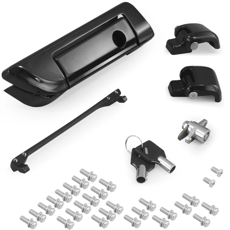 SWESGI Harley Tour Pack Latches Black,Tour Pak Pack Trunk Lid Latch with Keys Fit for Harley Touring Road King Road Glide Street Glide Electra Glide Ultra-Classic 2014-2024