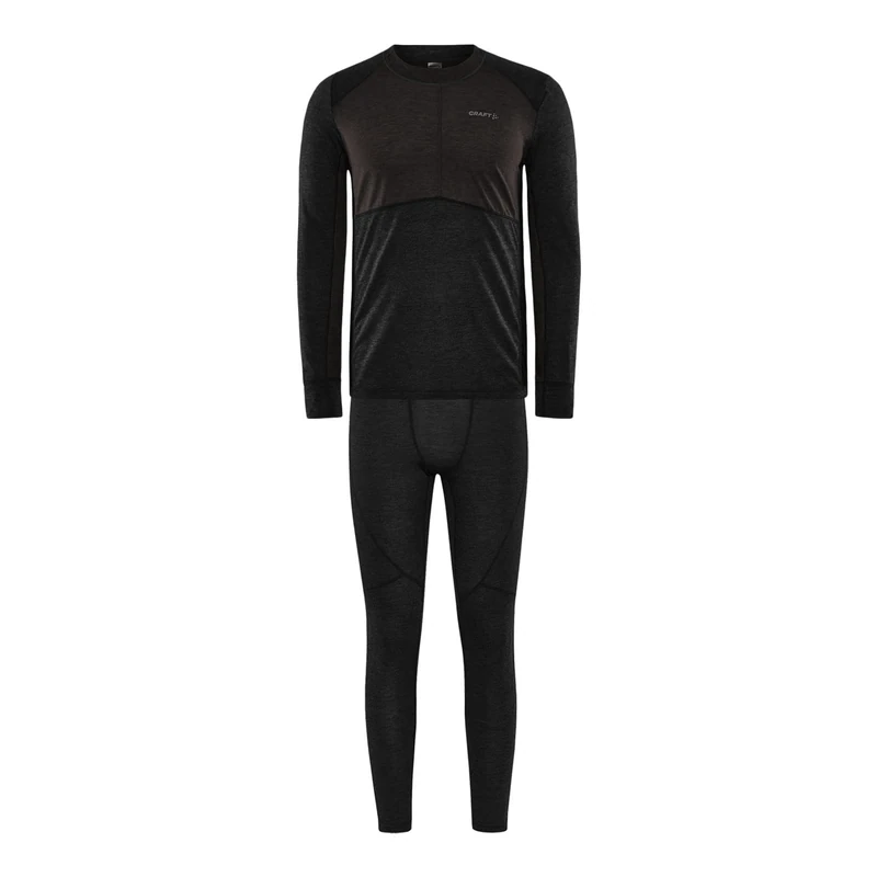 Craft Men's Core Wool Mix M Baselayer Set, black, M