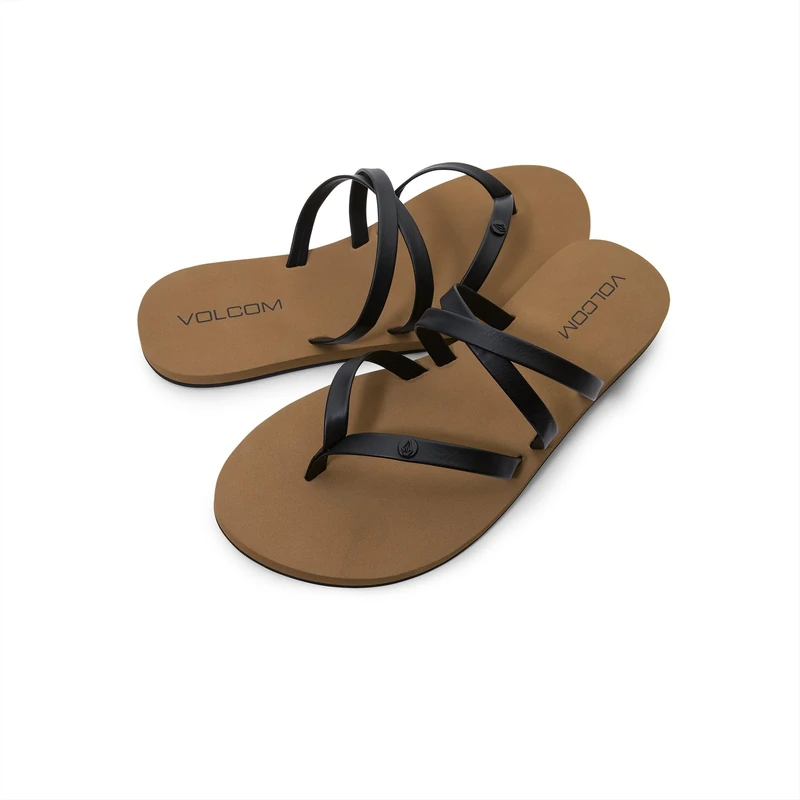 Volcom Women's Easy Breezy Ii Flip Flop Sandals, Black - New, 7 UK