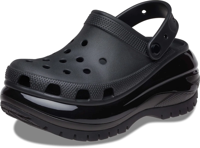 Crocs, Unisex Adult, Mega Crush Clog, Black, 6 UK Men/ 7 UK Women