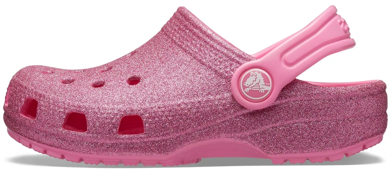 Crocs Toddler Classic Glitter Clog 19-20 EU Flamingo, Flamingo, 4 UK Child