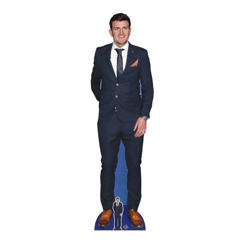 CS1046 Harry Maguire Lifesize Cardboard Cutout With Mini Desk Top Footballer