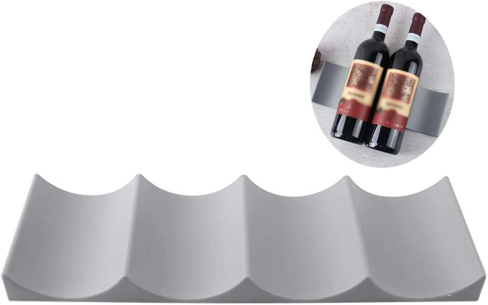 Refrigerator Bottle Rack | Plastic Wine Rack Bottle Holder | Universal Kitchen Fridge Wine Rack | Stackable Table Shelf | for Table Pantry Cabinet Beer Holder Drinking Bottles Shelf (Gary)
