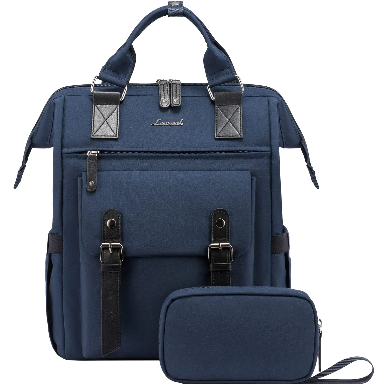 LOVEVOOK Laptop Backpack Women 15.6inch, Backpacks Womens for College University Travel Work Bag With Electronics Organizer Bag, Water-resistant Rucksack Bags, Ladies Backpack, Navy Blue