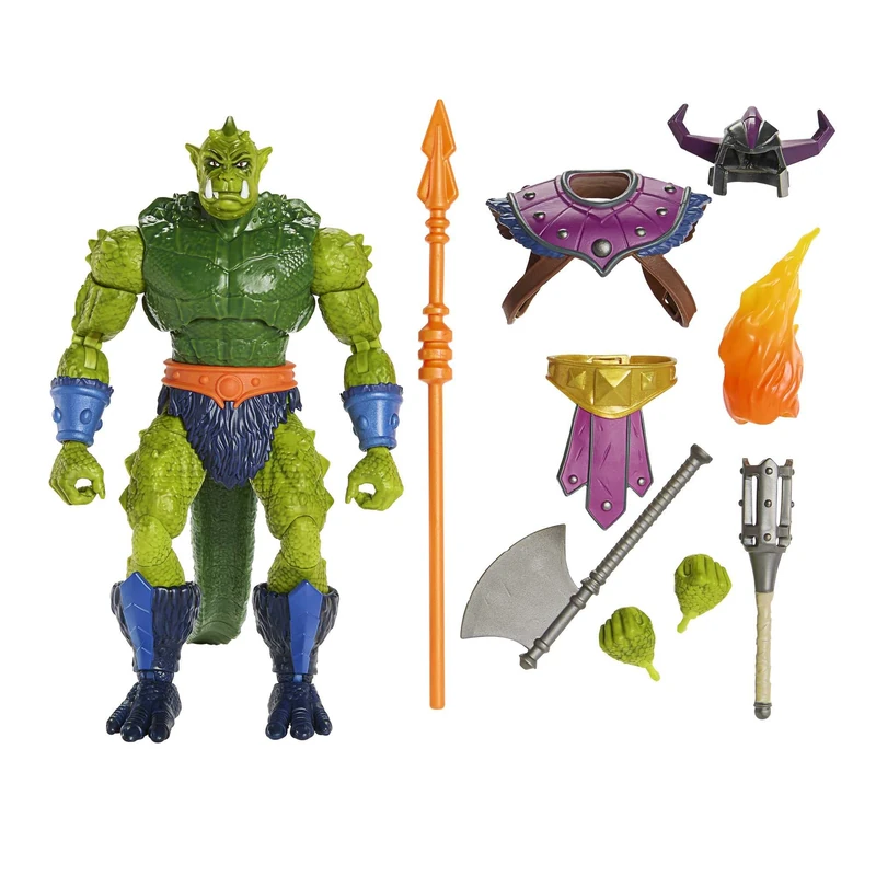 Masters of the Universe Masterverse Action Figure Oversized New Eternia Whiplash, 8.5 Inches, 30 Articulations, Battle Accessories, HLB68 - Image 1