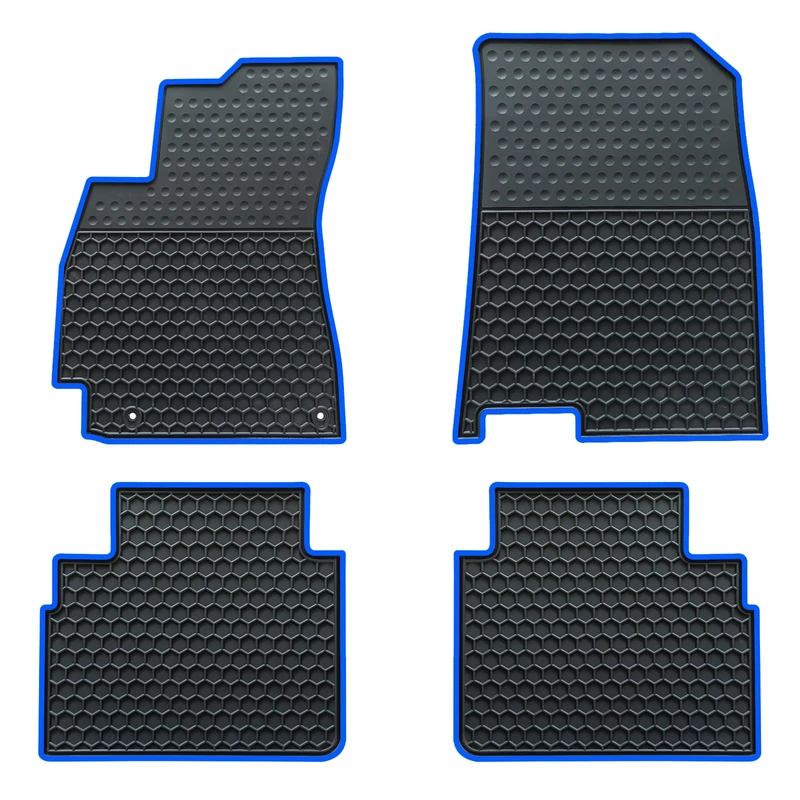Megiteller Car Floor Mats Custom Fit for Hyundai Elantra 2024 2023 2022 2021 2020 2019 2018 2017 Odorless Washable Heavy Duty Rubber (All Weather) Floor Liners Blue