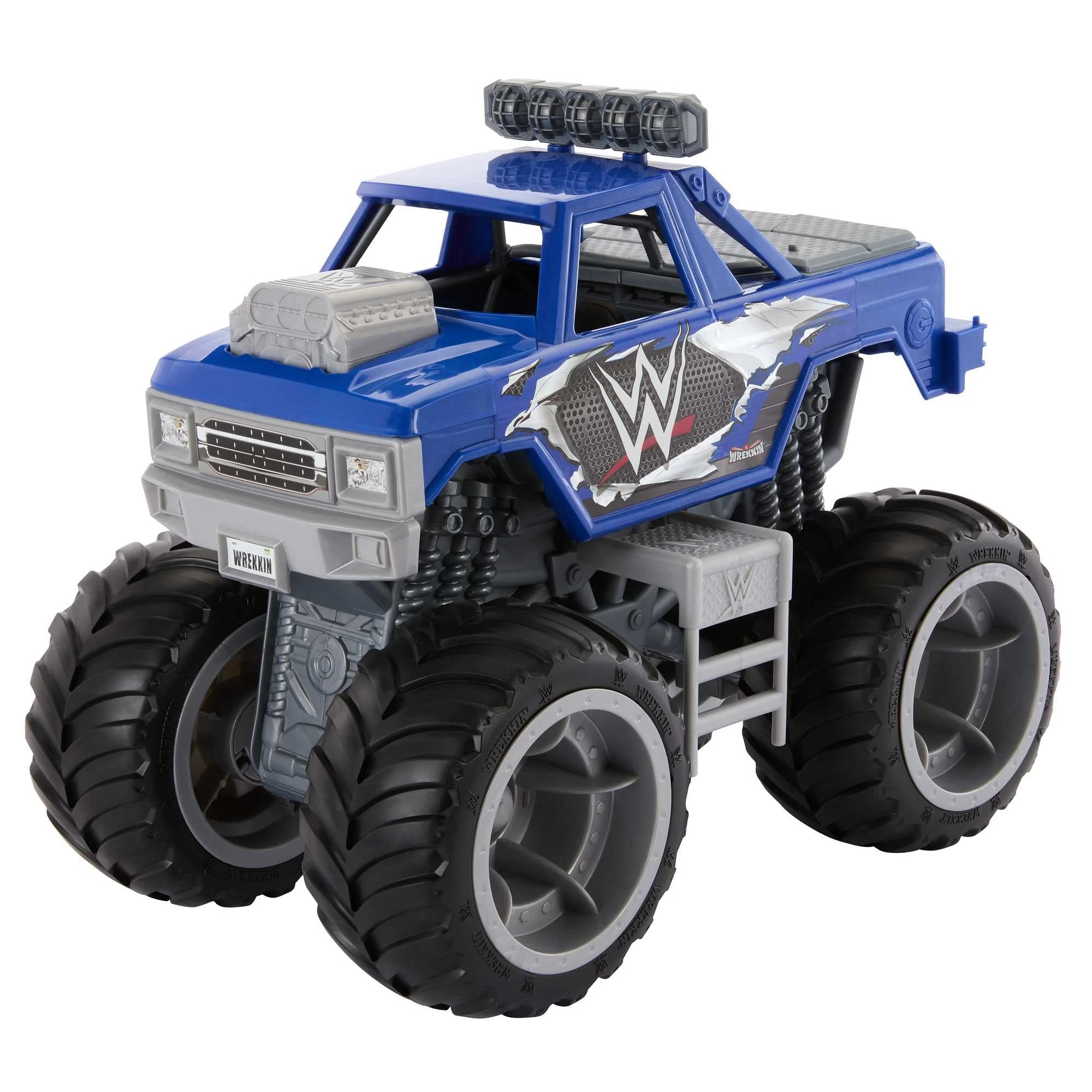 WWE Action Figure Vehicle WWE Wrekkin Slam Crusher Monster Truck with 8 Breakaway Parts, HPG36