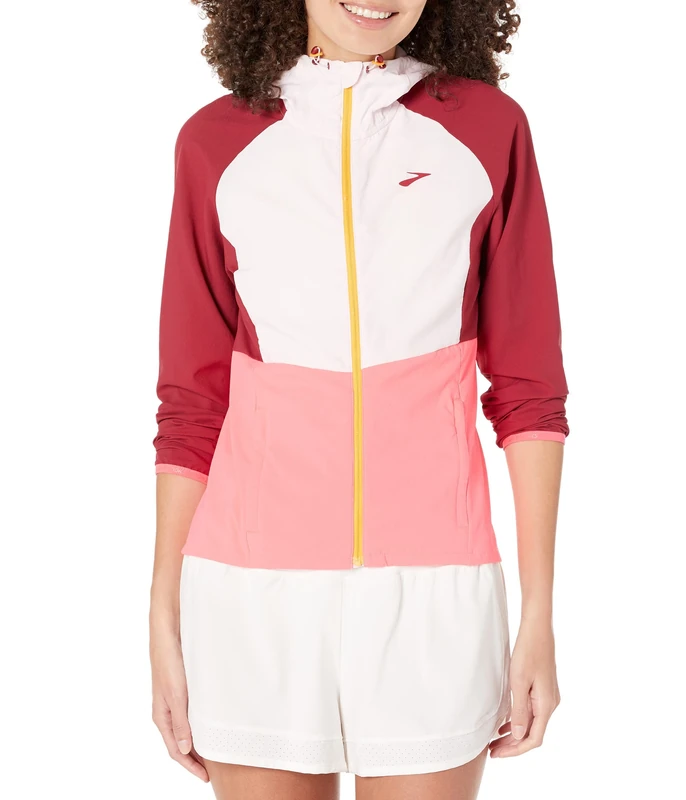 BROOKS 221521633 Canopy Jacket Jacket Men's Razzmatazz/Quartz/Hyper Pink Size 20