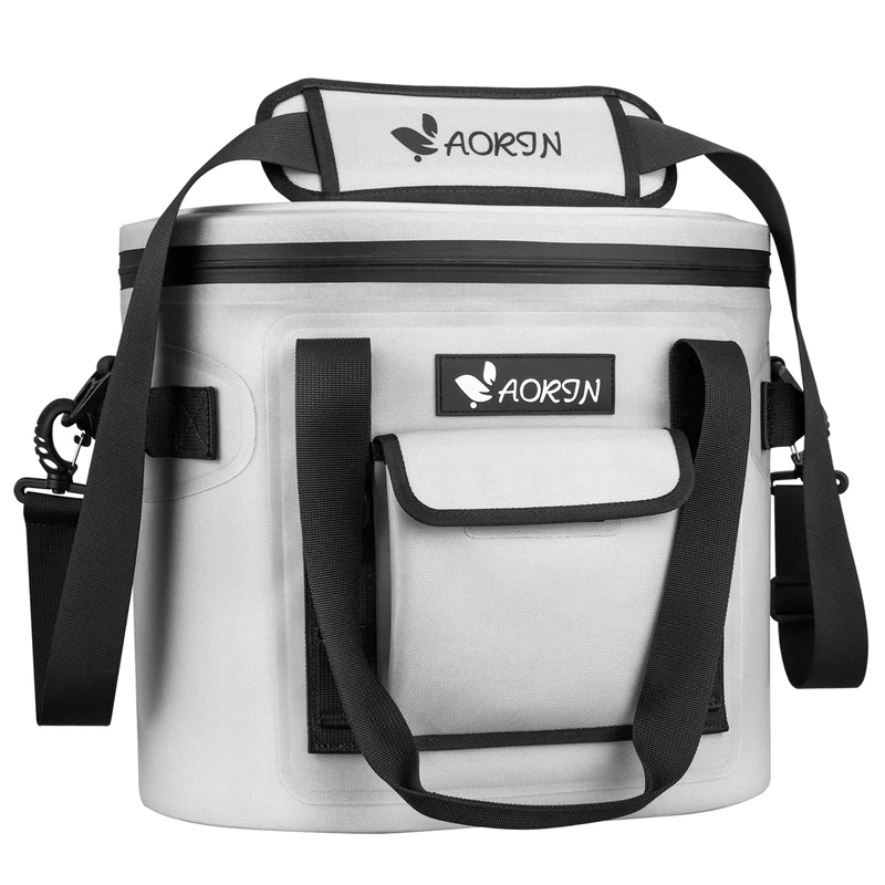 AORIN Cooler Bag, 20L 30 Cans Soft Cool Box, Insulated Picnic Lunch Bag Box, Waterproof Large Hopper, Portable Cooler box for Camping, BBQ, Outdoor, Picnic, Travel