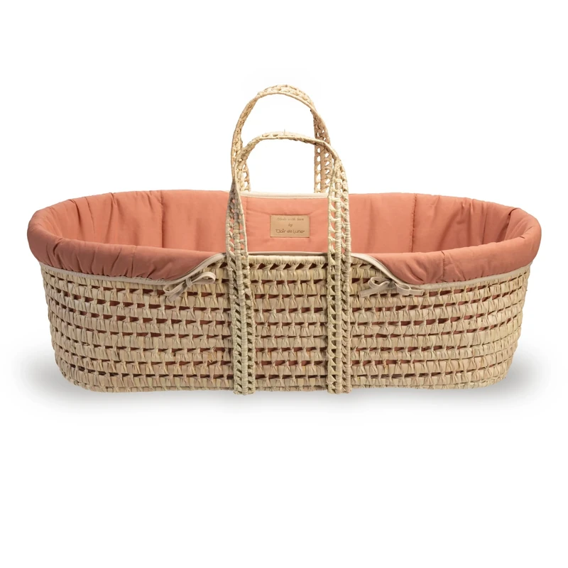 Clair de Lune Moses Basket, Rust Orange