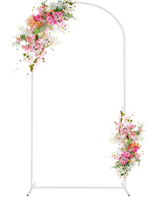 Wokceer 6.6 FT Wedding Arch Backdrop Stand Metal Balloon Arch Backdrop Stand for Wedding Ceremony Birthday Party Bridal Baby Shower Garden Floral Decoration