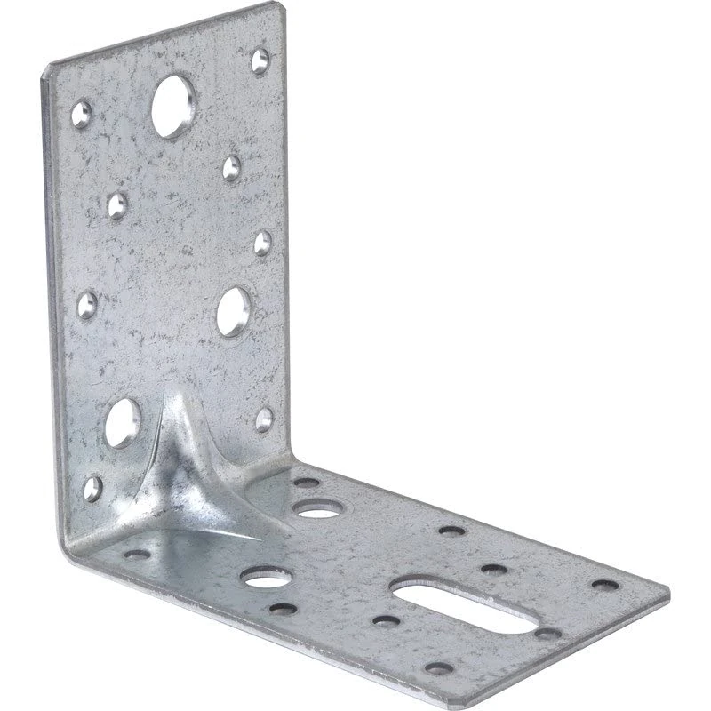 BPC Fixings Galvanised Heavy Duty Angle Bracket 50-Piece Set, 90 mm Length x 60 mm Width x 90 mm Height, Silver