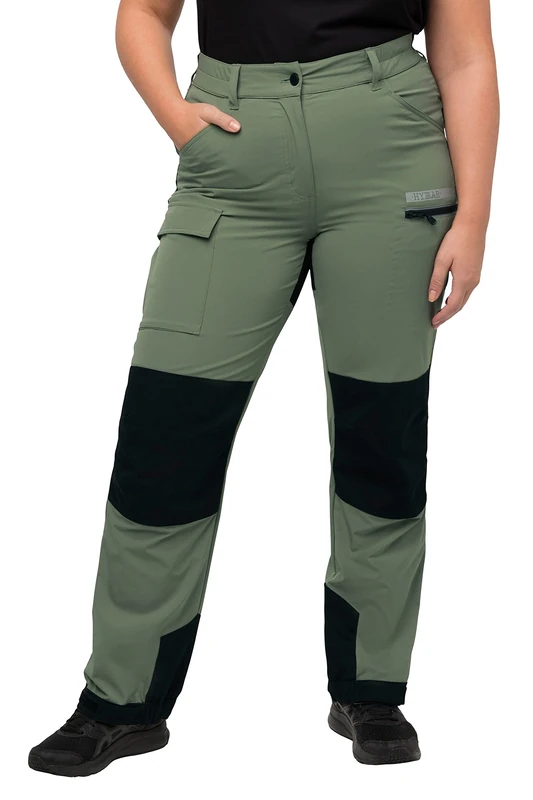 Ulla Popken Women's Multifunctional Hybrid Trekking Pants, mintgrün, 42W / 32L