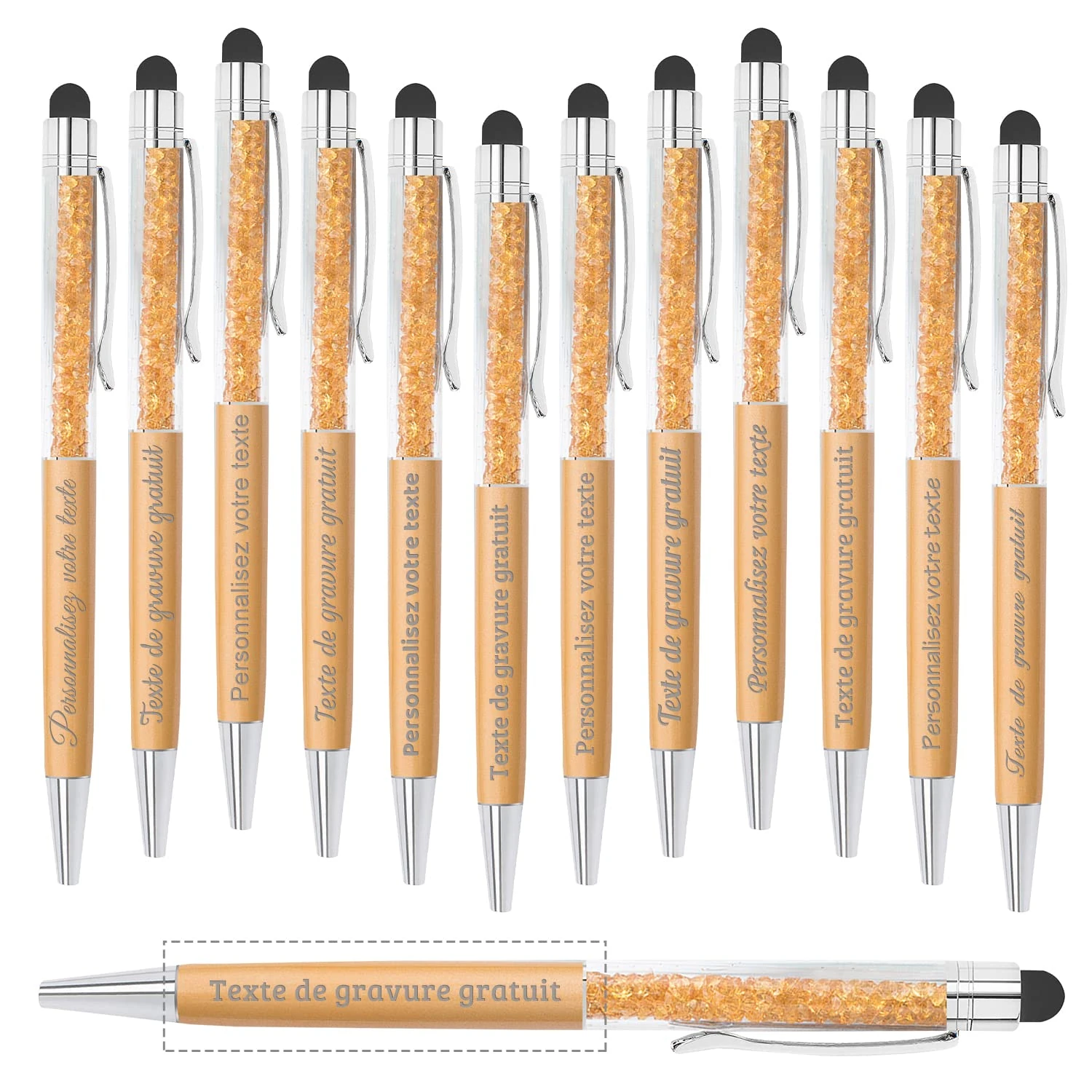 300 Pieces Personalized custom office pen business Pens Inspirational Black Ink Pens Negative Quote Pens Crystal Diamond Pens for Women Men Nurse Teacher Gifts Enterprise office Supplies