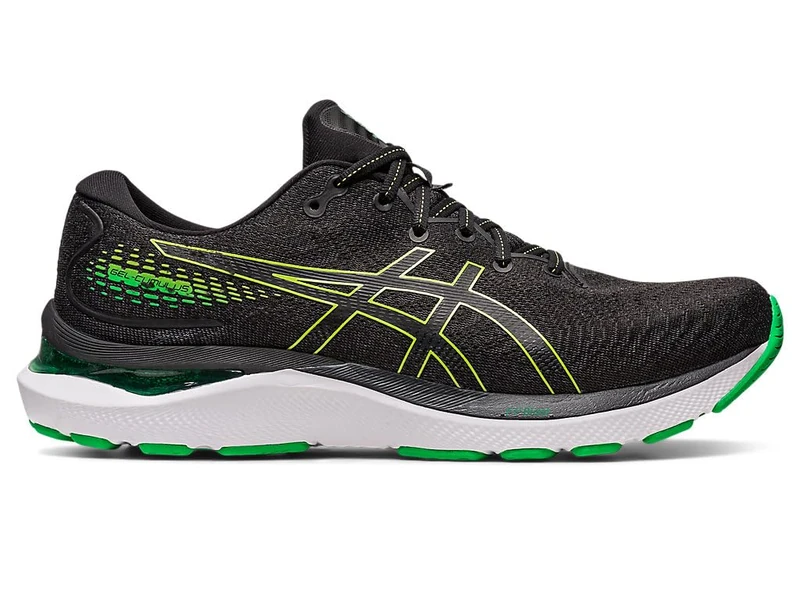 ASICS Gel-Cumulus 24 Running Shoes EU 42, Black, Lime Zest, 7.5 UK