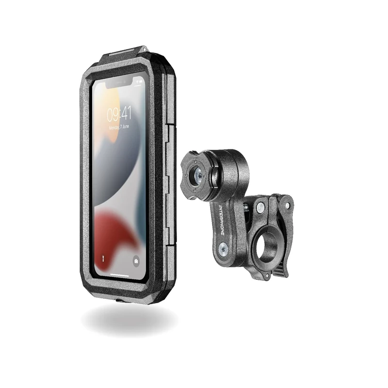 INTERPHONE - Quiklox modular system - 2 in 1 - Motorcycle support for motorcycles - Universal Universal Smartphone waterproof custody up to 6.5" - Board attachment included