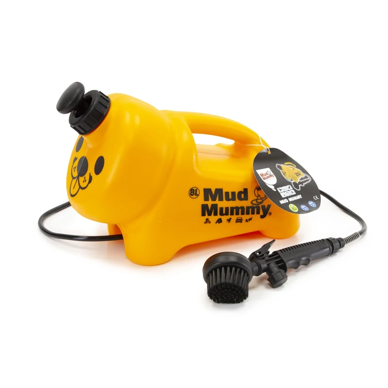 Mud Daddy Mud Mummy – Portable Pet Washer, Multipurpose Washing Device, Muddy Walks, Perfect for Dogs, Horses, Bikes, Shoes, Camping and More – 8 Litre – Yellow