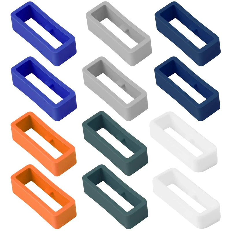Vicloon Silicone Watch Band Holder, 12 Pack - 24mm Smartwatch Band Retainer Loop (6 Colours)