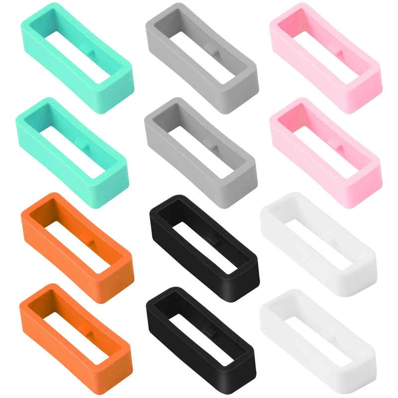 Vicloon Watch Band Loop - 12 Pack Silicone Watch Band Holder, 16mm Smartwatch Band Retainer, 6 Colours