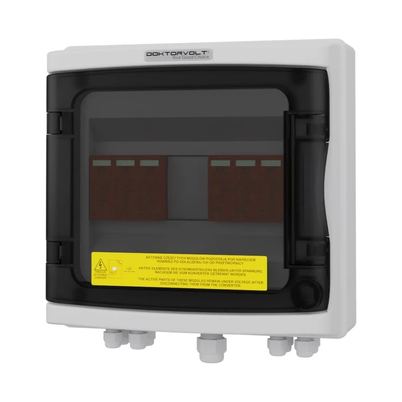 Solar Connection Box PV DC 1000V 2x T2 2-String 2x Surge Protection Photovoltaic PV Lightning Protection Doctor Voltage - Image 1