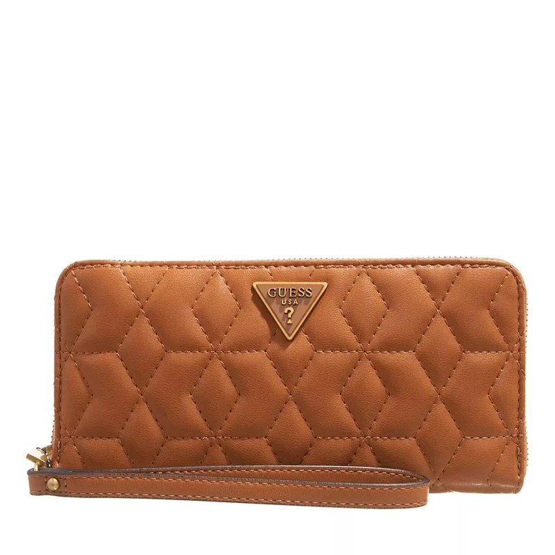 GUESS Elenia SLG Zip Around Wallet L Cognac