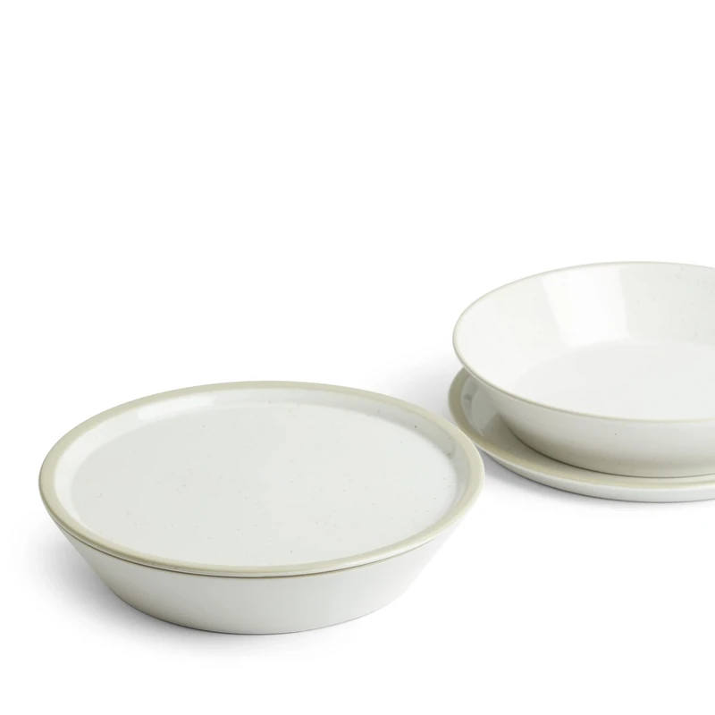 Royal Doulton Urban Dining Bowl 25cml & Plate/Lid 25.5cm White 4 Piece Set