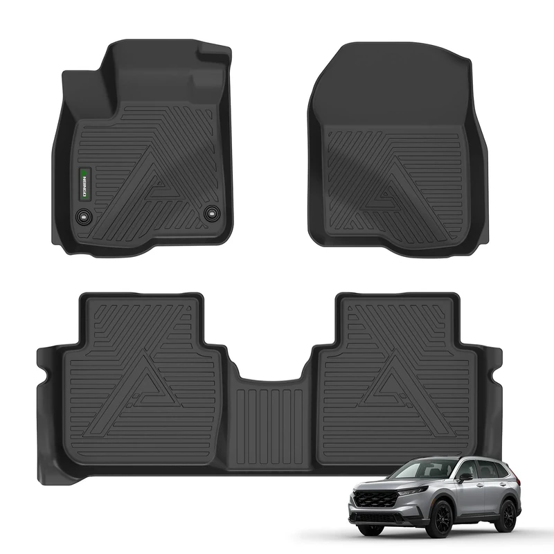 ANBINGO®-Floor Mats Custom for 2023 2024 Honda CR-V/CRV (Include Hybrid) Waterproof Car Mats All Weather Guard TPE Floor Liners Front& Rear Row Full Set Black CRV Accessories