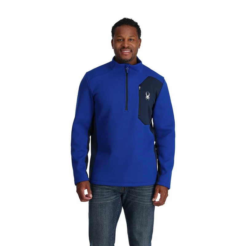 Spyder, Men, BANDIT 1/2 ZIP, Electric Blue, L