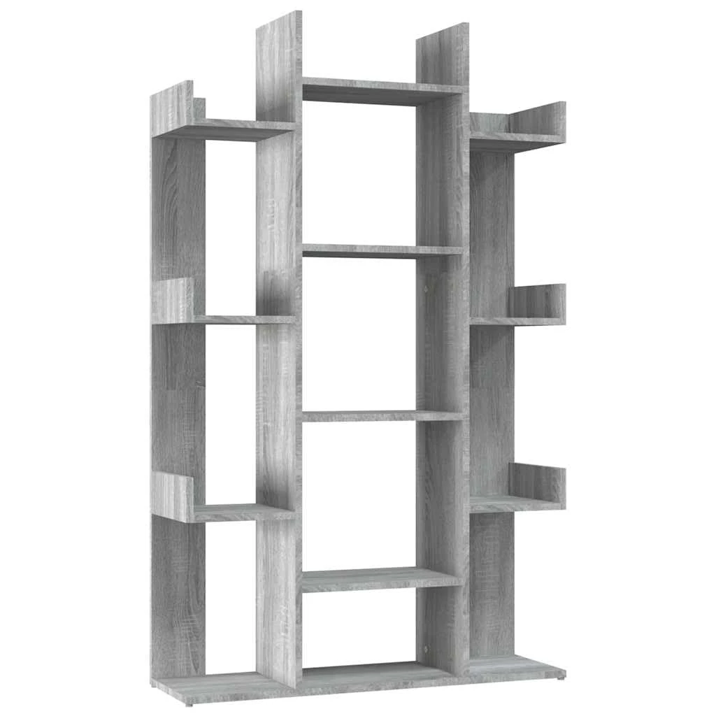 vidaXL Book Cabinet - Grey Sonoma, Trendy and Practical Design, Ample Storage Space, Quality Engineered Wood, Suitable for Living Room, Bedroom, Office, Modern Style Freestanding Bookshelf