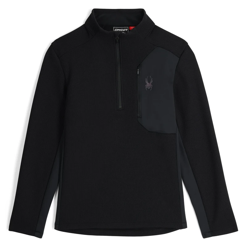 Spyder, Men, BANDIT 1/2 ZIP, Black, S
