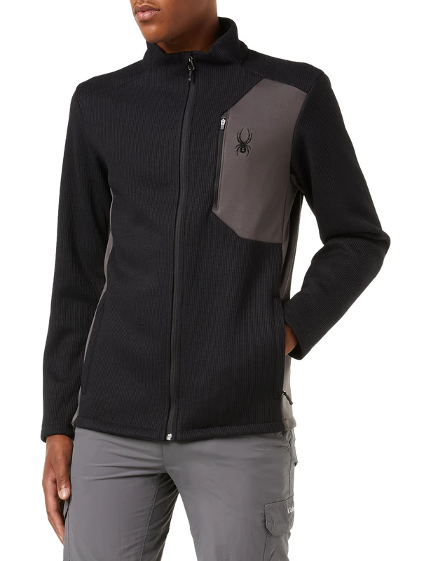 Spyder Men's Bandit Fleece Jacket, Black, L