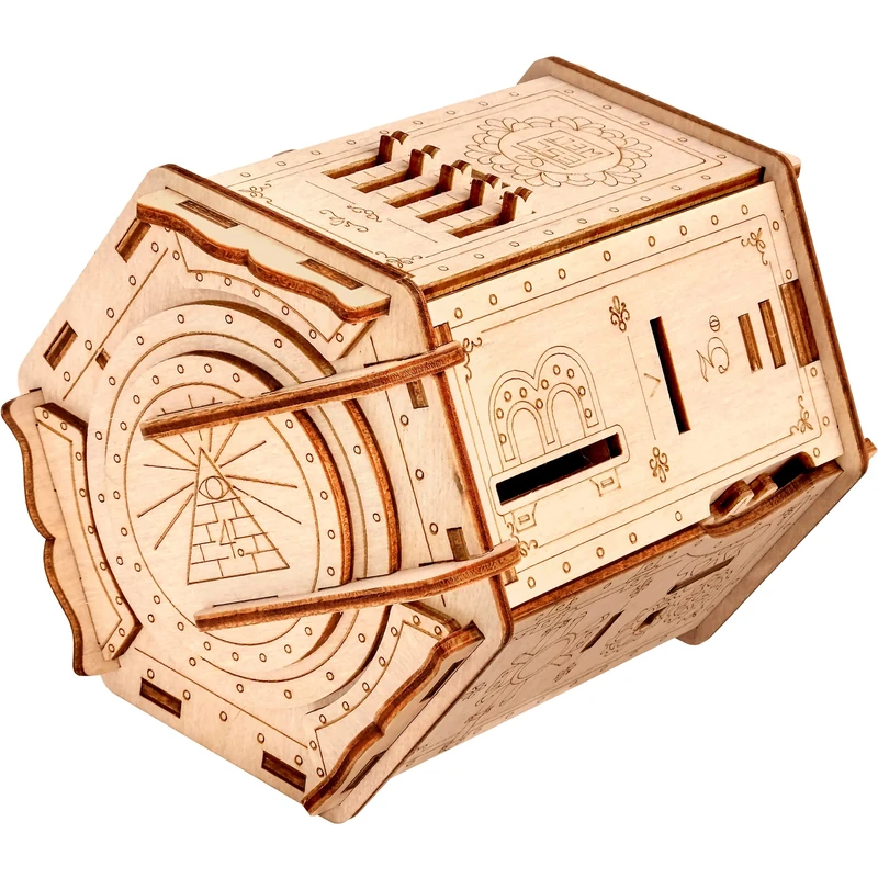 ESC WELT Fort Knox PRO Escape Room in a Box Brain Teaser Puzzle for Adults & Kids 3D Wooden Puzzle Game Cash Money Box Easter Gift