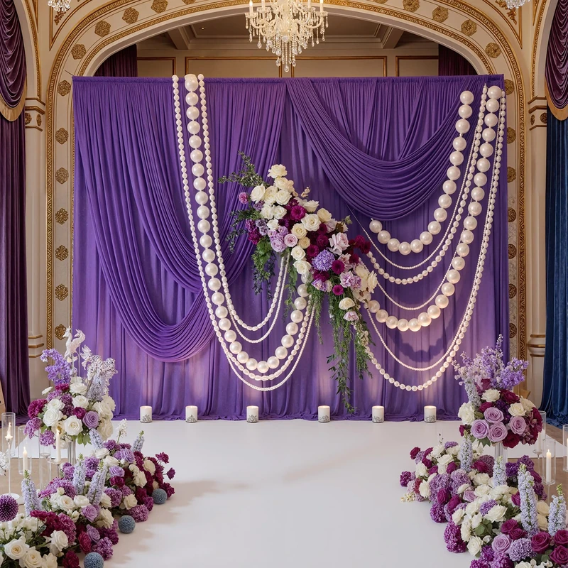 20ft x 10ft Wrinkle Free Purple Backdrop Curtains for Parties, Thick Polyester Backdrop Drapes 20x10ft for Mermaid Birthday Background Baby Shower Home Decor
