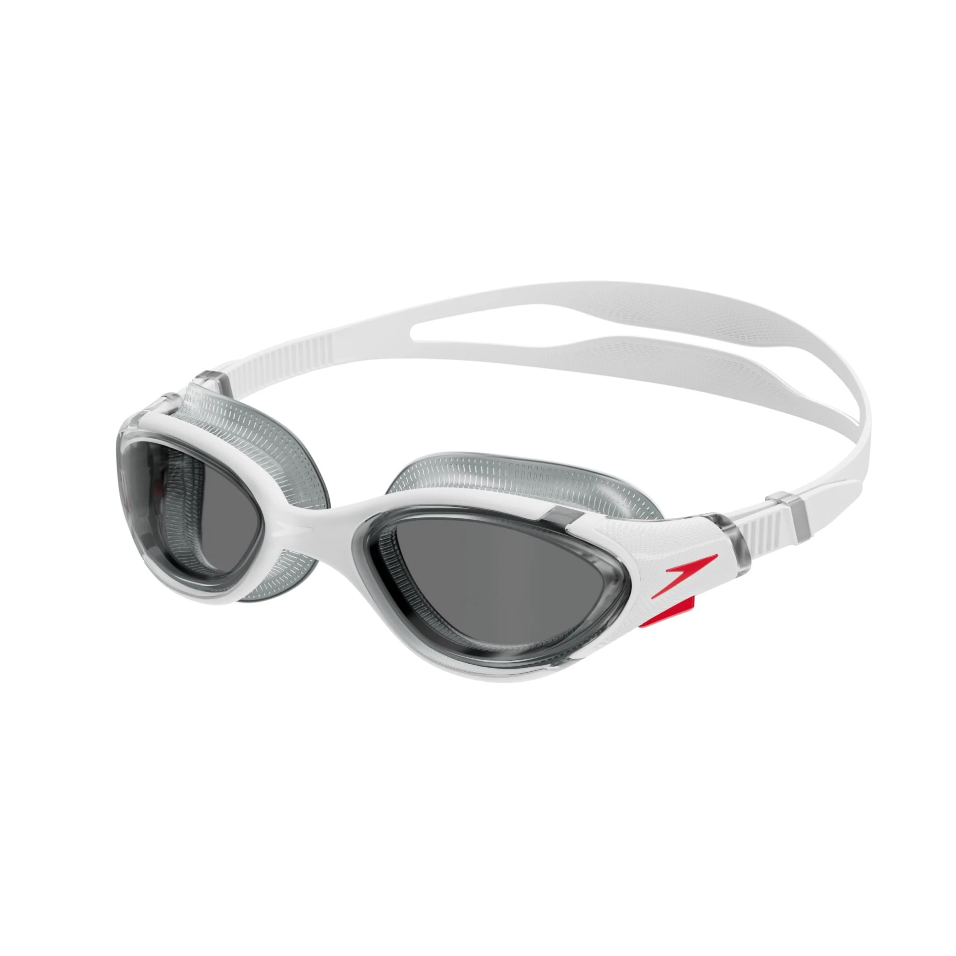 Speedo Adult Unisex Biofuse 2.0 Swimming Goggles Swimming Goggles, White/Red, One Size
