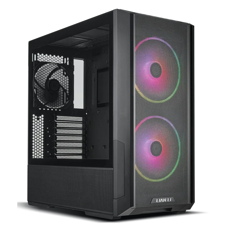 Lian Li LANCOOL 216 RGB Mid-Tower PC Case, Black - High Airflow Design with ARGB Fans
