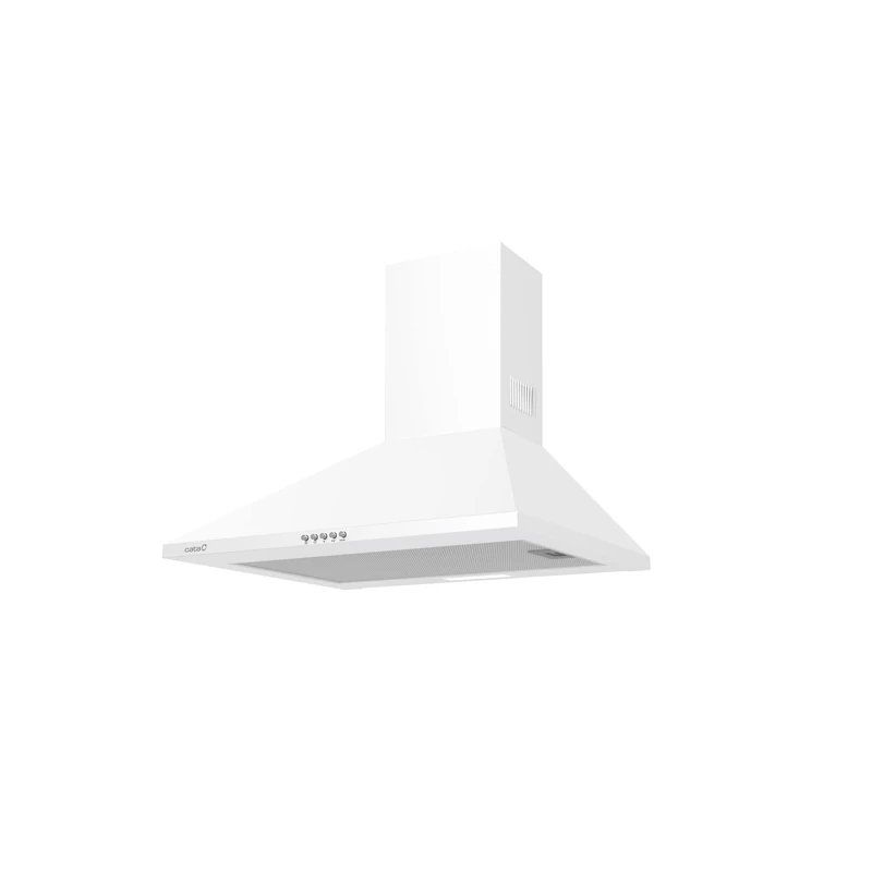 Cata Extractor Hood | Model Omega II 600 WH | Decorative Wall Hood | 3 Removal Levels | Width 60 cm | White Finish | Energy Efficiency Class C
