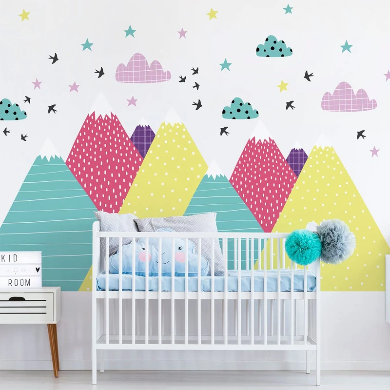 Ambiance Sticker Children's Wall Sticker for Baby Room Decoration - Giant Adhesive Wall Sticker | Neika - H120 x L180 cm