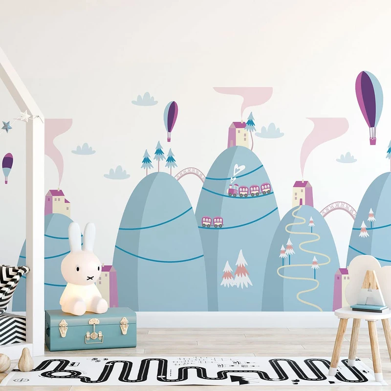 Ambiance Sticker Scandinavian Mountain Wall Sticker 120x180cm