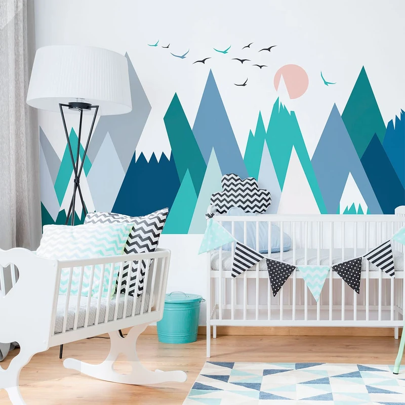 Ambiance Sticker Children's Wall Sticker for Baby Room Decoration - Giant Adhesive Wall Sticker | Lolika - H120 x L180 cm