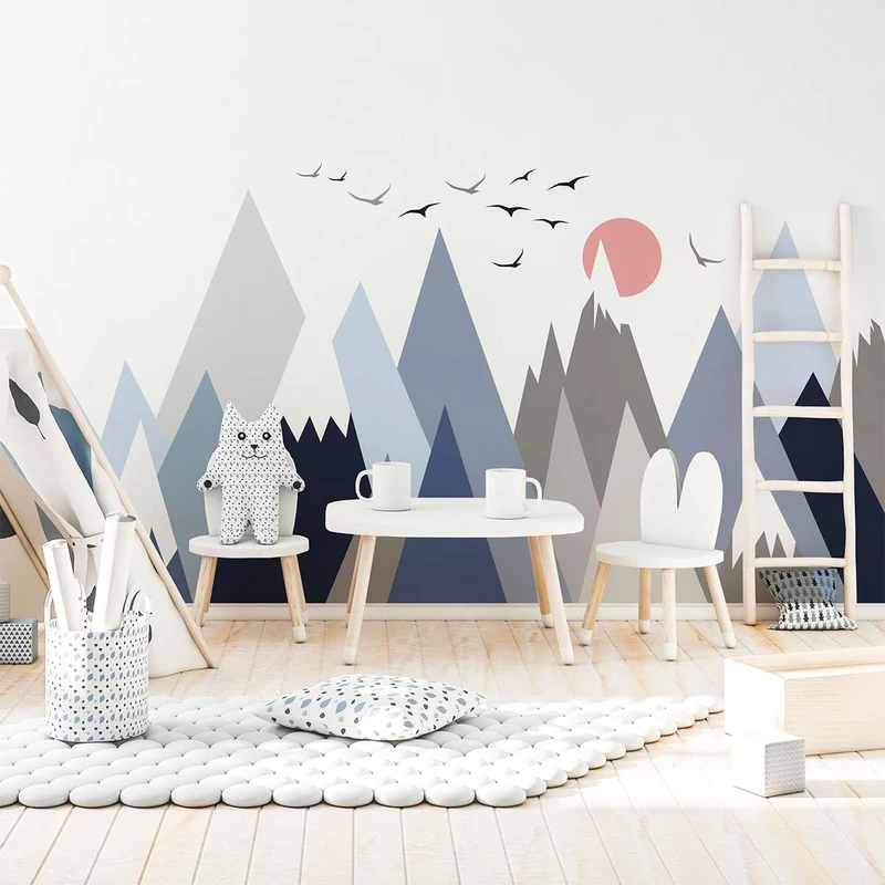 Ambiance Sticker Scandinavian Mountain Wall Sticker - 50x75 cm