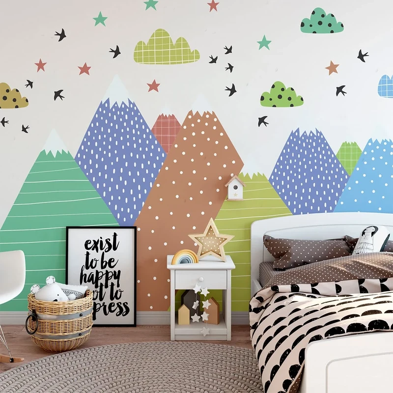 Ambiance Sticker Children's Wall Sticker for Baby Room Decoration - Giant Adhesive Wall Sticker | Erika - H120 x L180 cm