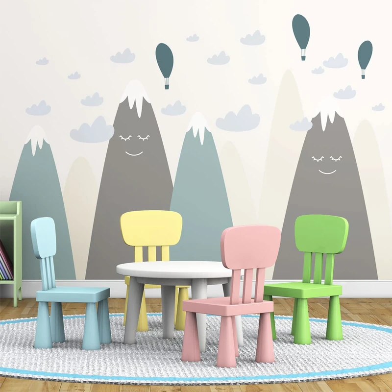 Ambiance Sticker Children's Wall Sticker for Baby Room Decoration - Giant Adhesive Wall Sticker | Ayaka - H110 x L165 cm